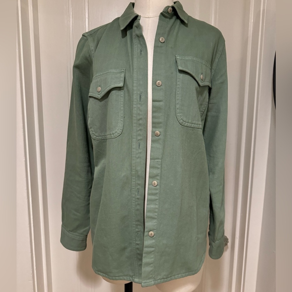Garment-Dyed Twill Shirt-Jacket Size S LIKE NEW